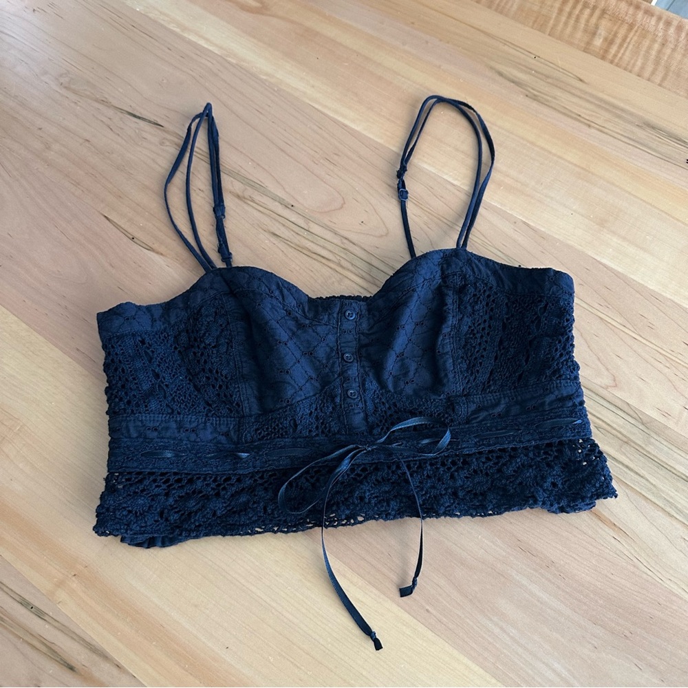AE lace crop top M